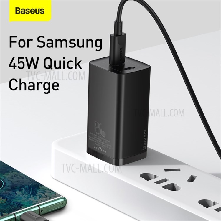 Wholesale BASEUS GaN2 Lite Quick Charger Dual Type-C Ports Wall Charger ...