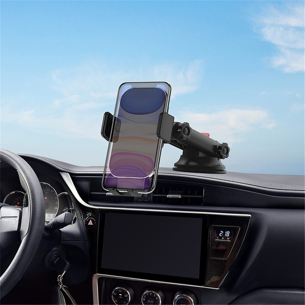 WIWU CH-307 15W Wireless Charger Car Phone Holder Fast Charging Stand Mount for Samsung Huawei iPhone 12-4