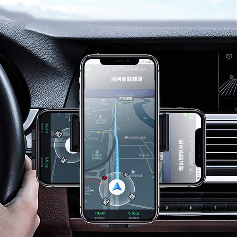 WIWU CH-307 15W Wireless Charger Car Phone Holder Fast Charging Stand Mount for Samsung Huawei iPhone 12-6