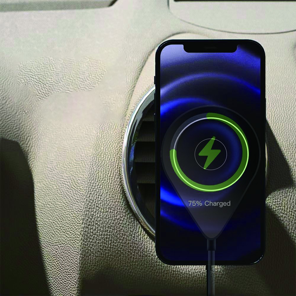 C15 15W Car Magnetic Wireless Charger Air Vent Mount Phone Fast Charging Stand for iPhone 13/12 Series-8