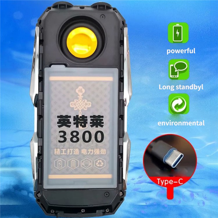 Yucup N503 IP67 Imperméable Anti-automne Résistant à Froid à Double Lampe de Poche à Grande Échelle - Bleu-5