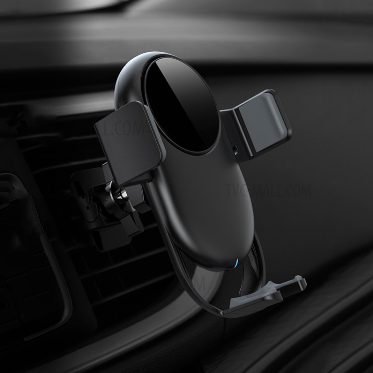 DIVI HU Shape Electric Phone Holder Bracket Wireless Charger - Black