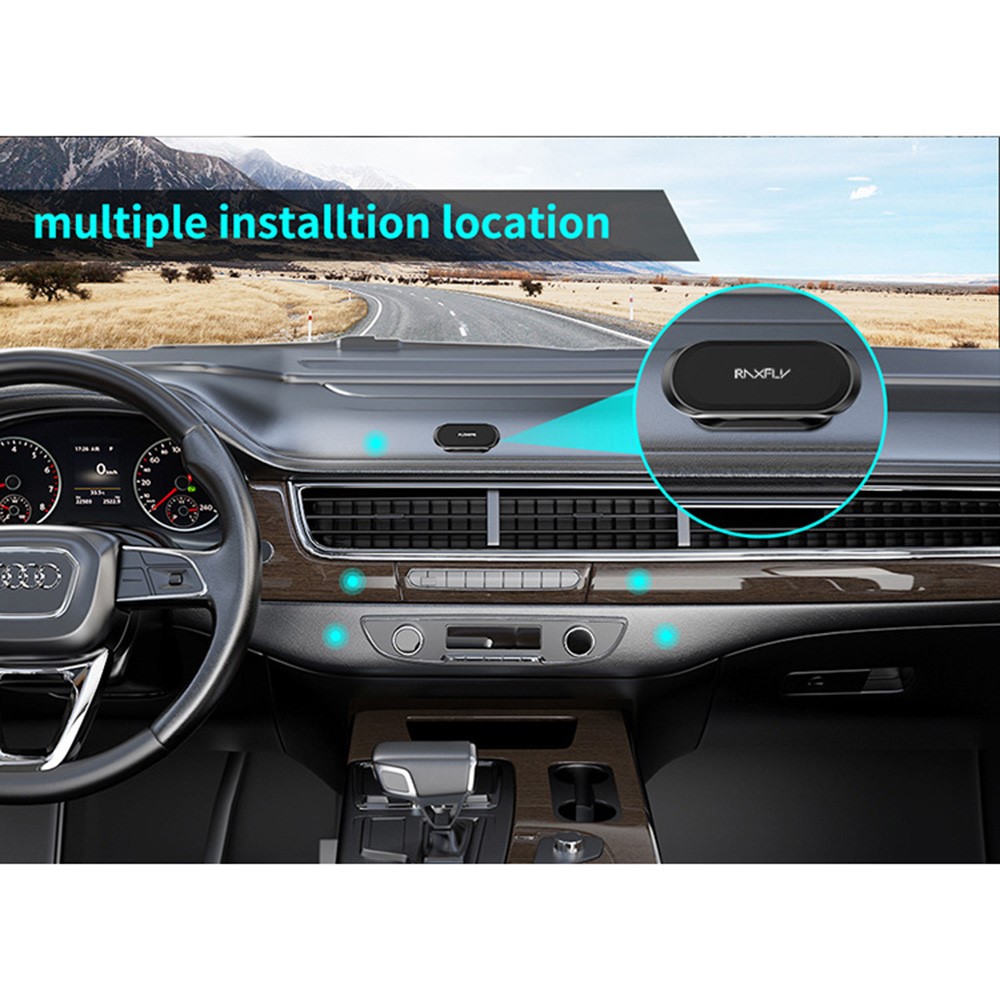 RAXFLY Car 360° Rotation Adhesive Phone Holder Magnetic Adsorption Bracket for 4-7inch Mobile Phones-10