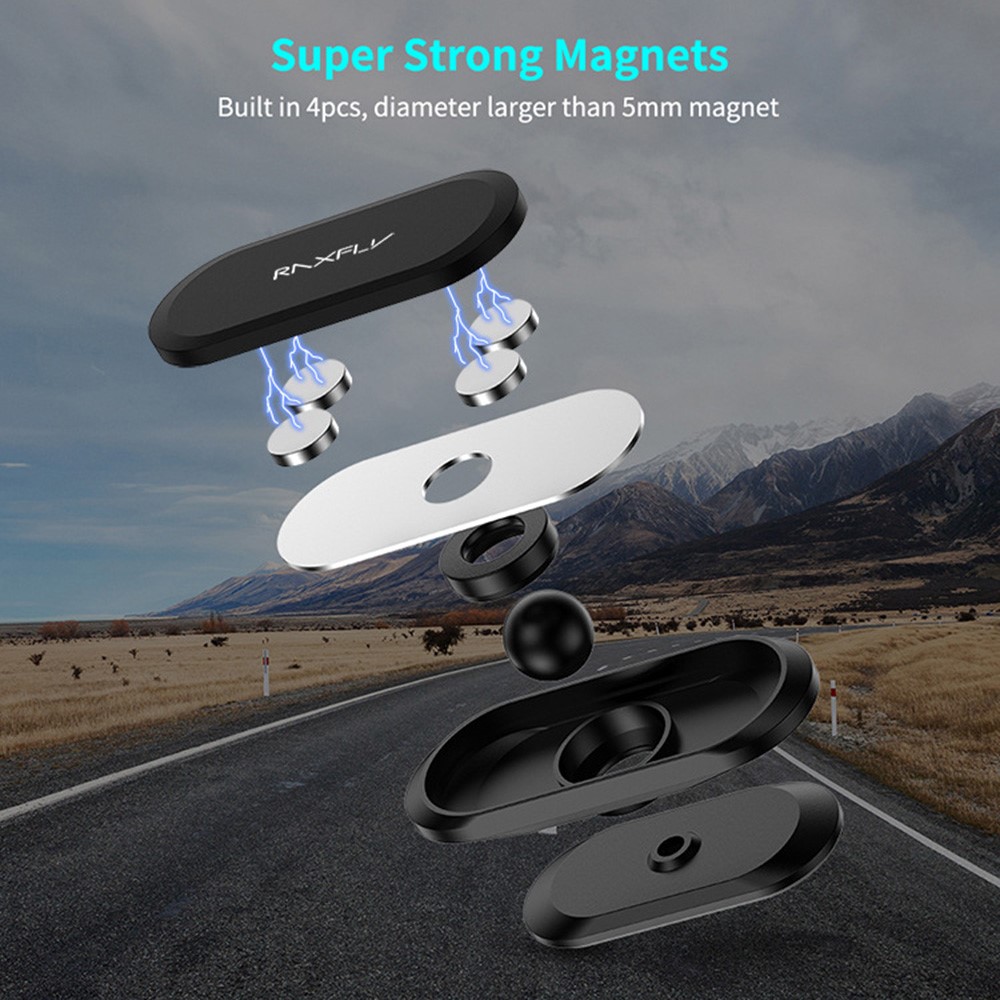 RAXFLY Car 360° Rotation Adhesive Phone Holder Magnetic Adsorption Bracket for 4-7inch Mobile Phones-6