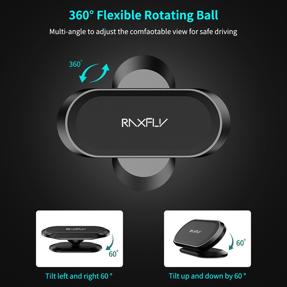 RAXFLY Car 360° Rotation Adhesive Phone Holder Magnetic Adsorption Bracket for 4-7inch Mobile Phones-7