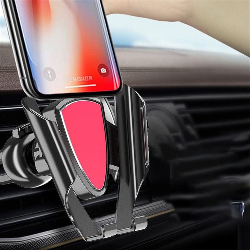 YC05 Gravity Sensing Auto Clamp Car Air Vent Mount Mobile Phone Holder Hands-free Bracket - Grey-7