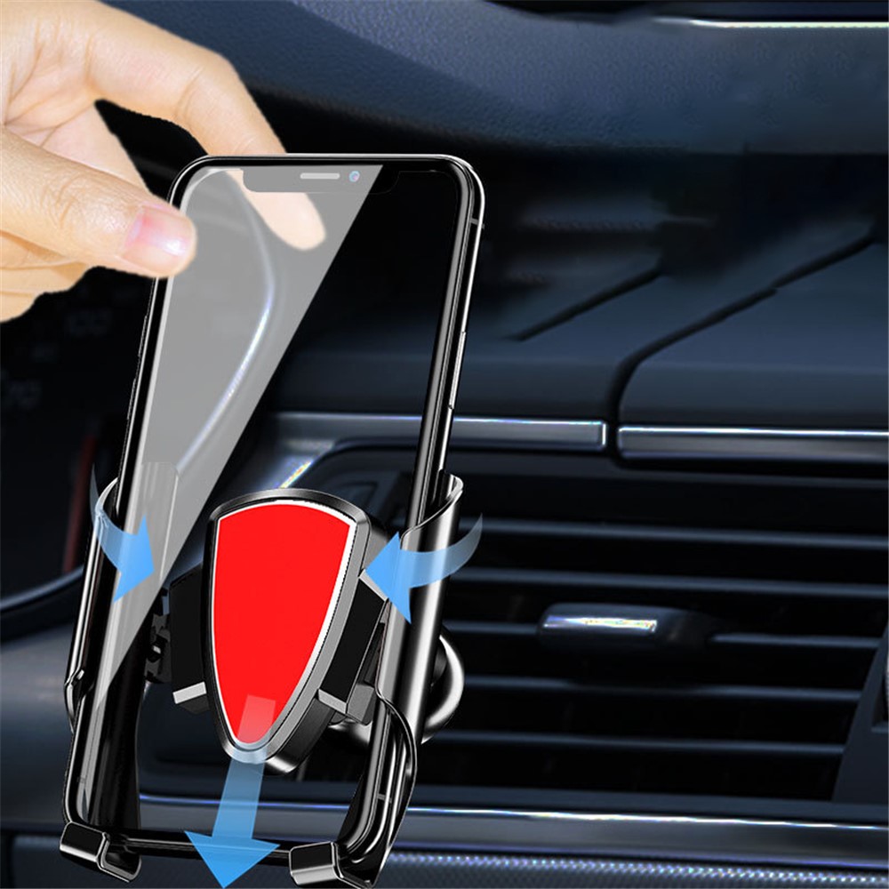 YC05 Gravity Sensing Auto Clamp Car Air Vent Mount Mobile Phone Holder Hands-free Bracket - Grey-8