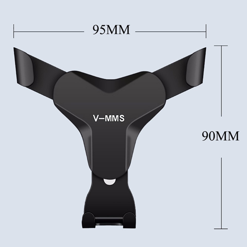 V-MMS Car Air Outlet Mount Gravity Phone Holder Y-Shape Air Vent Cellphone Bracket - Black-9