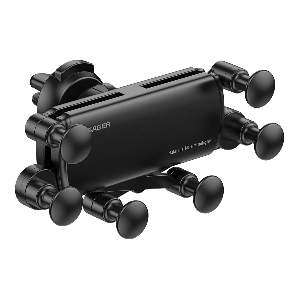 Essager Turui Series Car Gravity Air Air Téléphone Téléphone à 360 Degrés Téléphone Rotatif Montant Compatible Avec un Téléphone Mobile de 4,7-6,7 Pouces