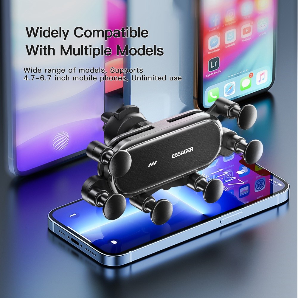ESSAGER WEICHI Series Car Gravity Phone Mount Air Vent Phone Holder with 360-degree Rotating Ball for 4.7-6.7 inch Mobile Phones-8