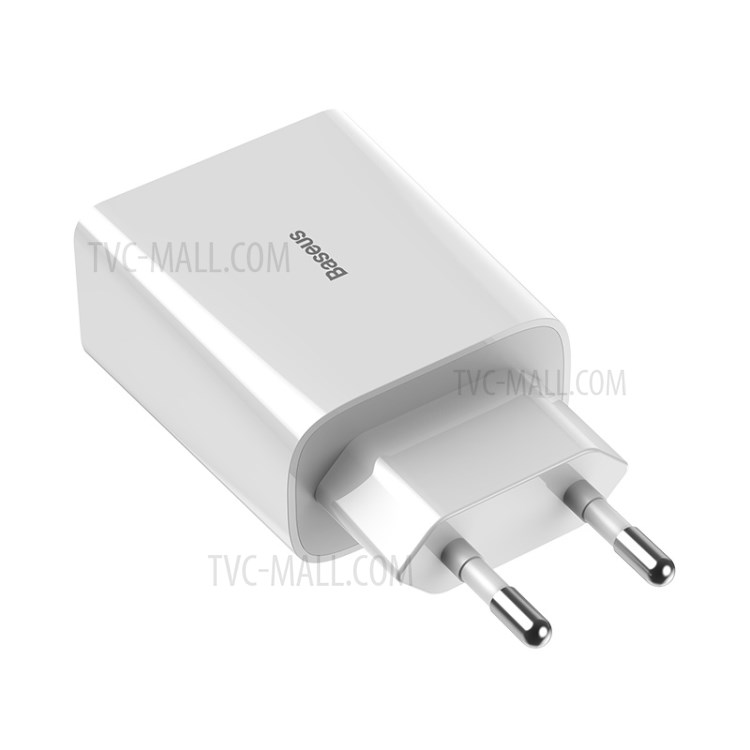 BASEUS QC Carregador Rápido 18W Viagem Carregador De Parede Dupla Usb Adaptador De Ficha UE - Branco-10