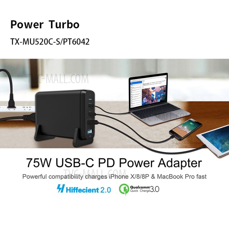 WIWU PT6042 PD Wall Charger - US Plug-3