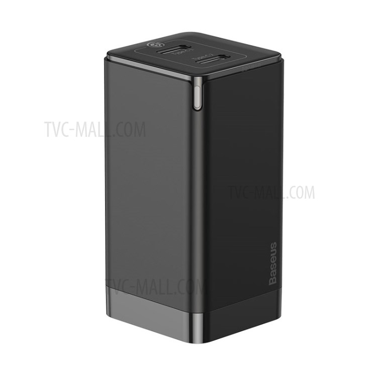 BASEUS GaN2 Quick Charge Type-C + Type-C Dual-port 45W Quick Charger, US Plug - Black-8