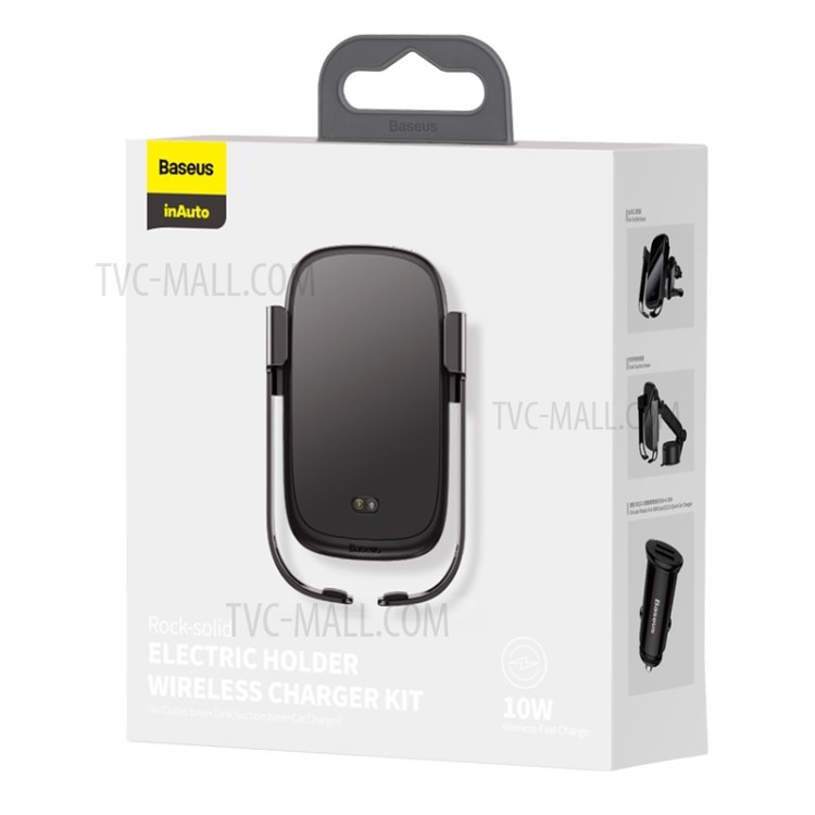BASEUS Rock-solid Electric Holder Wireless Charger Kit - Black-16