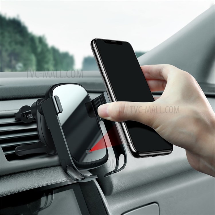 BASEUS Rock-solid Electric Holder Wireless Charger Kit - Black-3