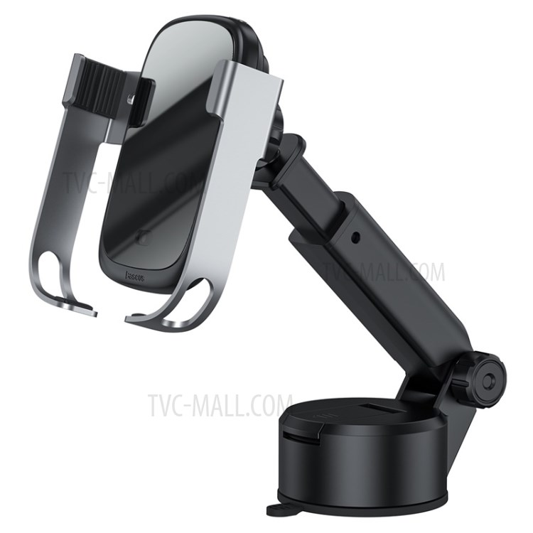 BASEUS Rock-solid Electric Holder Wireless Charger Kit - Silver-13