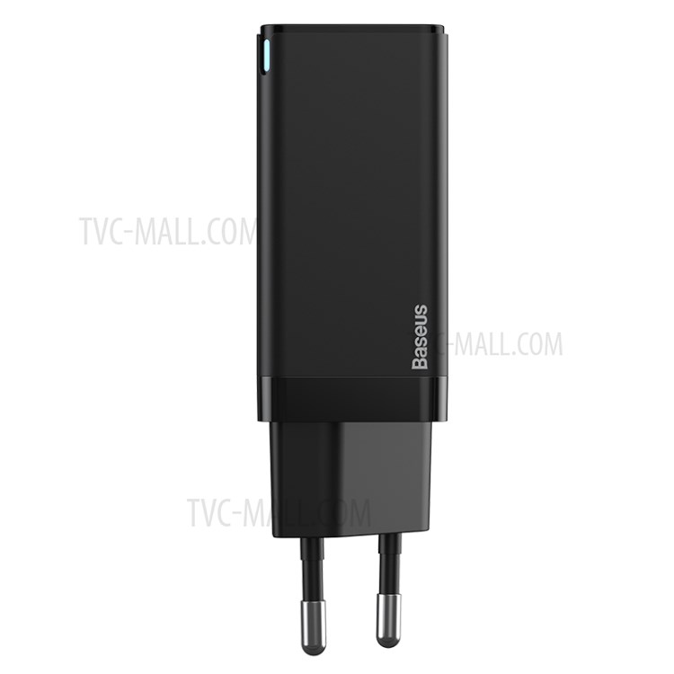 BASEUS GaN2 Quick Charge Type-C + Type-C Dual-port 45W Quick Charger, EU Plug - Black-11