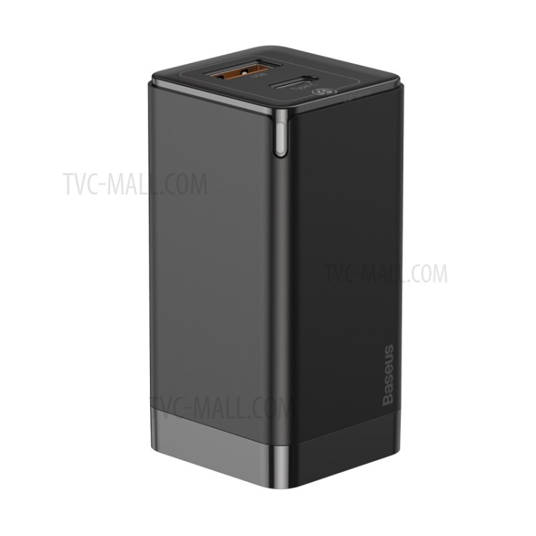 BASEUS GaN2 Quick Charge Type-C + USB Dual-port 45W Quick Charger, US Plug - Black-8