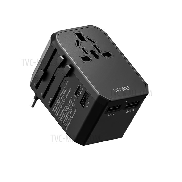 WIWU UA304 45W PD Universal Adaptateur De Voyage Chargeur Mural-1