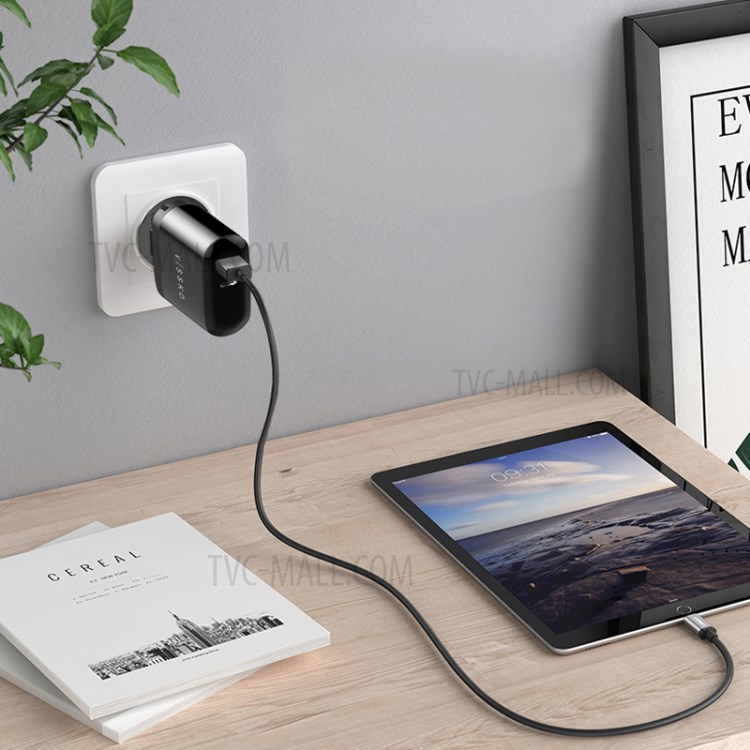 VISSKO HKL-USB57 QC 3.0+PD 3.0 Dual USB 18W Fast Charging Wall Charger Digital Display Power Adapter EU Plug for iPhone Samsung Xiaomi-5