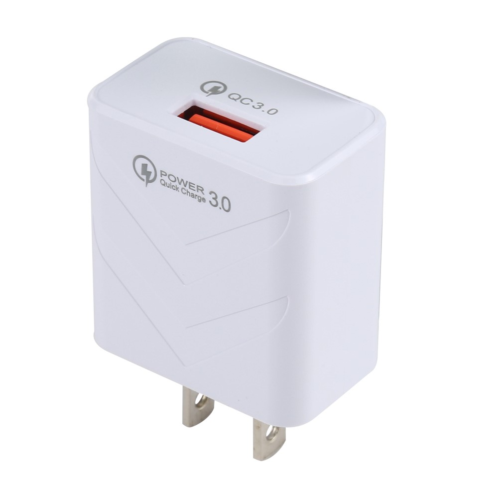 LZ-715 18W QC 3.0 USB Быстрая Зарядка Смартфона Зарядное Устройство Путешествие На Стену Адаптер Питания Для IPhone Huawei - Белый US Plug-1