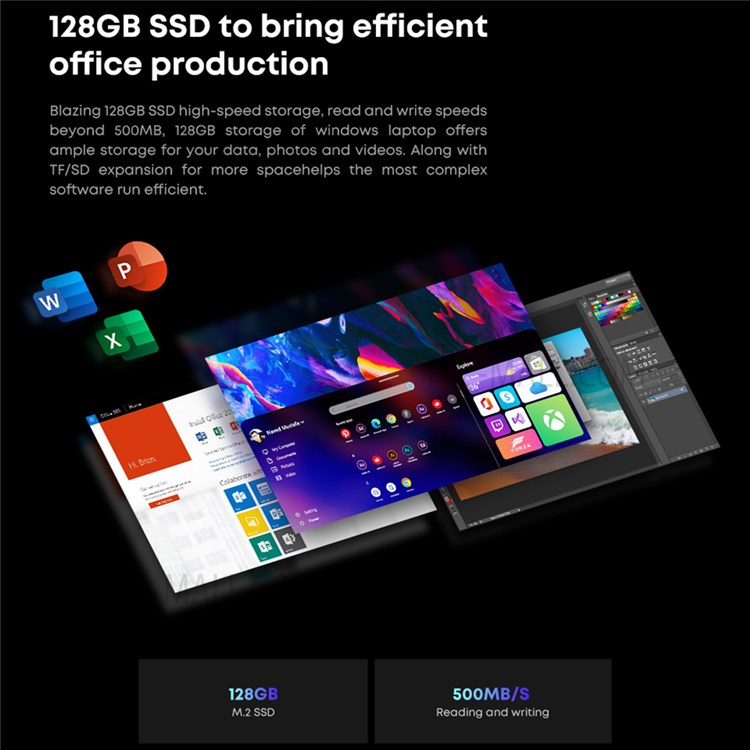 CHUWI GemiBook X 15.6" 1920x1080 FHD Screen Intel Celeron N5100 Quad Core Computer 4GB RAM 128GB ROM Windows 10 Laptop - US Plug-10