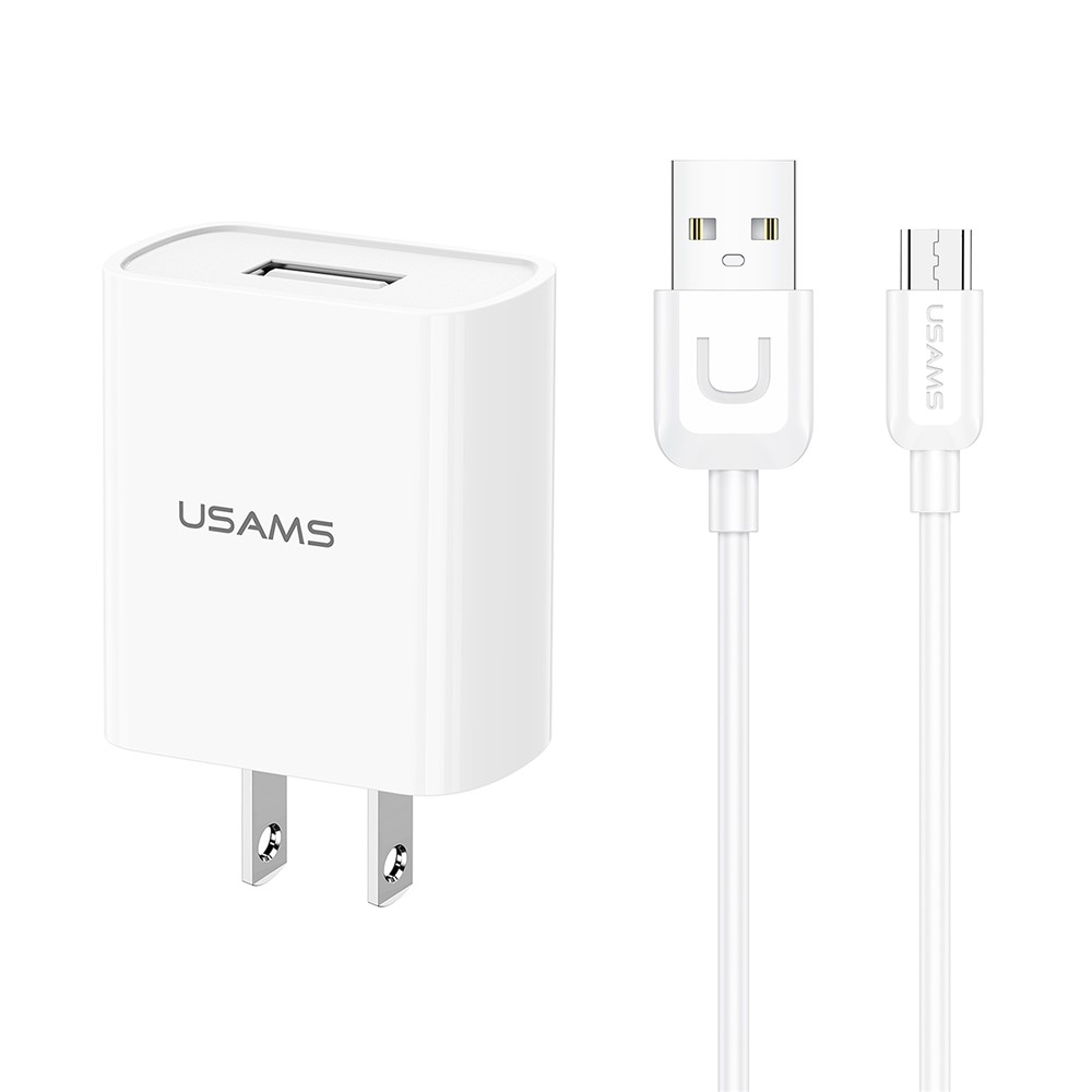 Wholesale USAMS T21 Single USB Port Travel Wall Charger US Plug Power