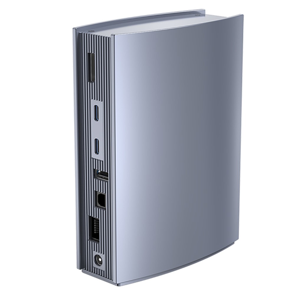 ORICO TB3-S3-GY-BP USB C Hub Adapter to 3.5mm AUX Port Memory Card Reader Slots 10Gbps Type C Port 15W 60W PD Port USB 3.1 USB 2.0 DC Charge RJ45 4K Video Output - US Plug-2