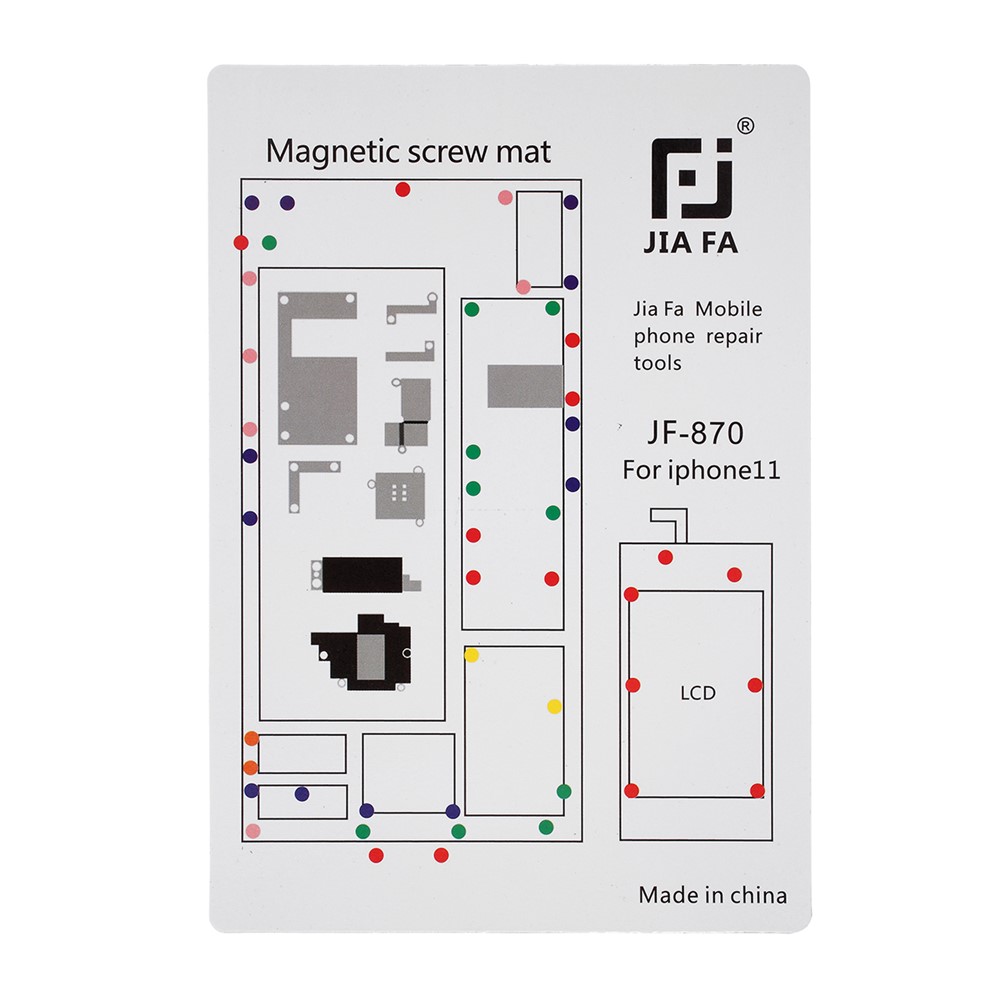 JF-870 Screw Organizer Pad Magnetic Screw Mat for iPhone XS-3