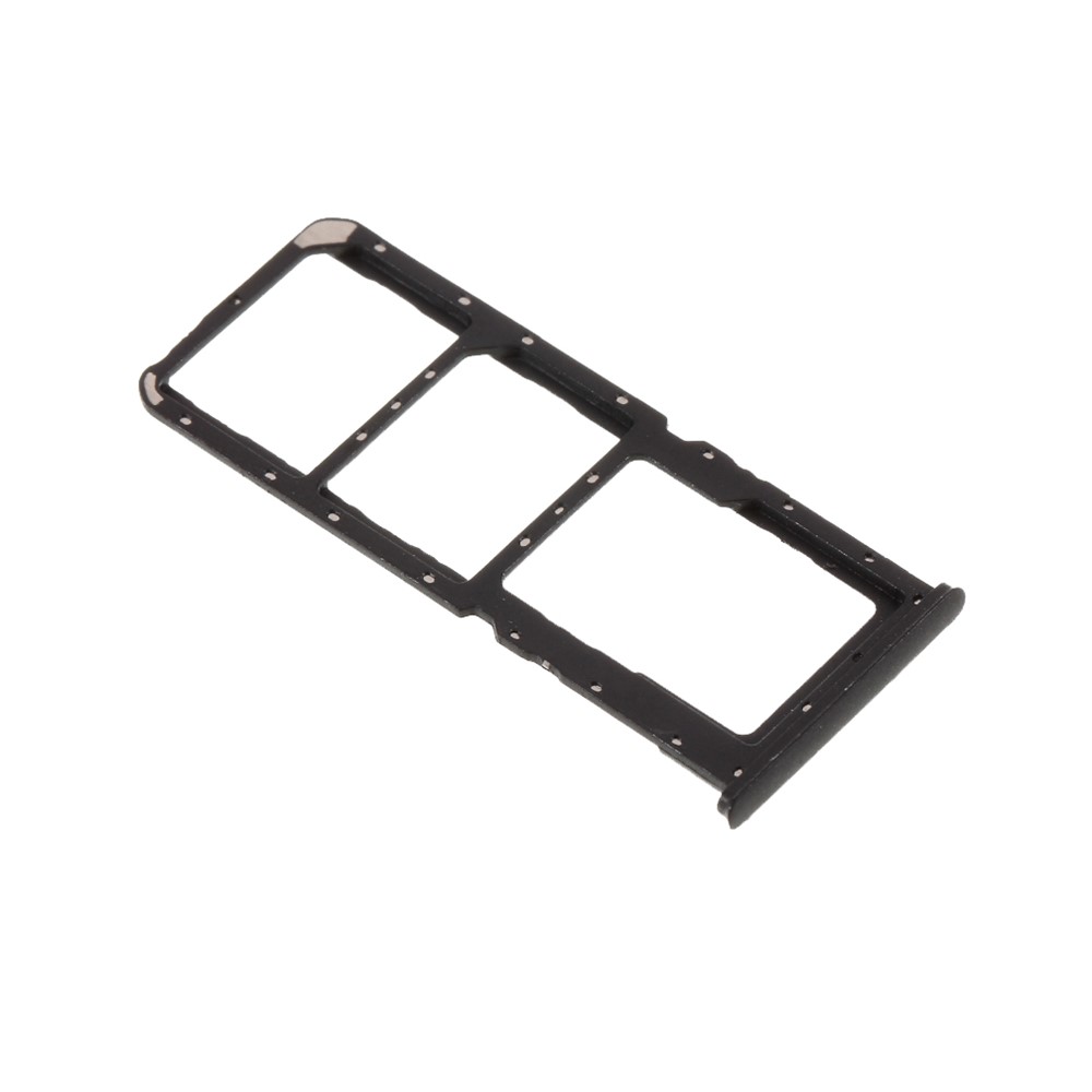 OEM Dual SIM Card + Micro SD Card Tray Holders Part for Oppo A7 - Black-4