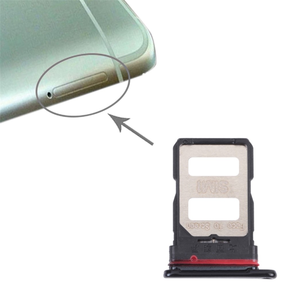Dual SIM Card Tray Holder Replacement (without Logo) for Xiaomi Redmi K40 Pro/Redmi K40 - Black-3