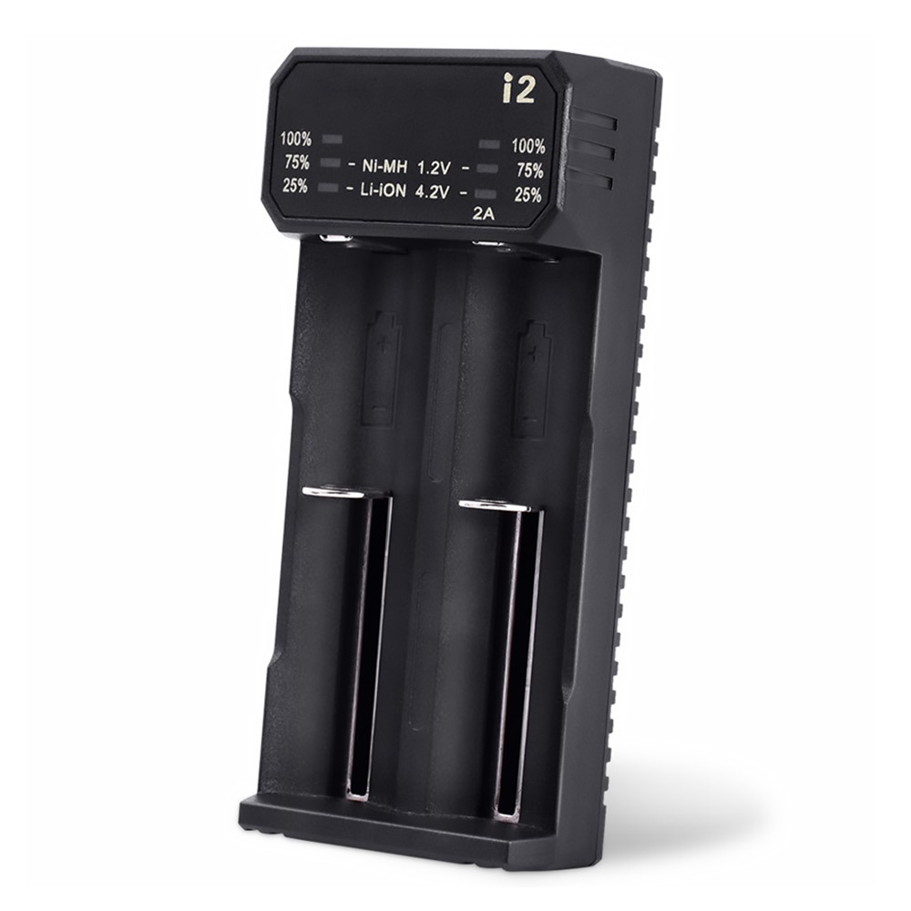 ESSAGER ECDQ-I201 2 Slot Rechargeable Battery Charger with LED Indicator for Lithium/Ni-MH Battery-1