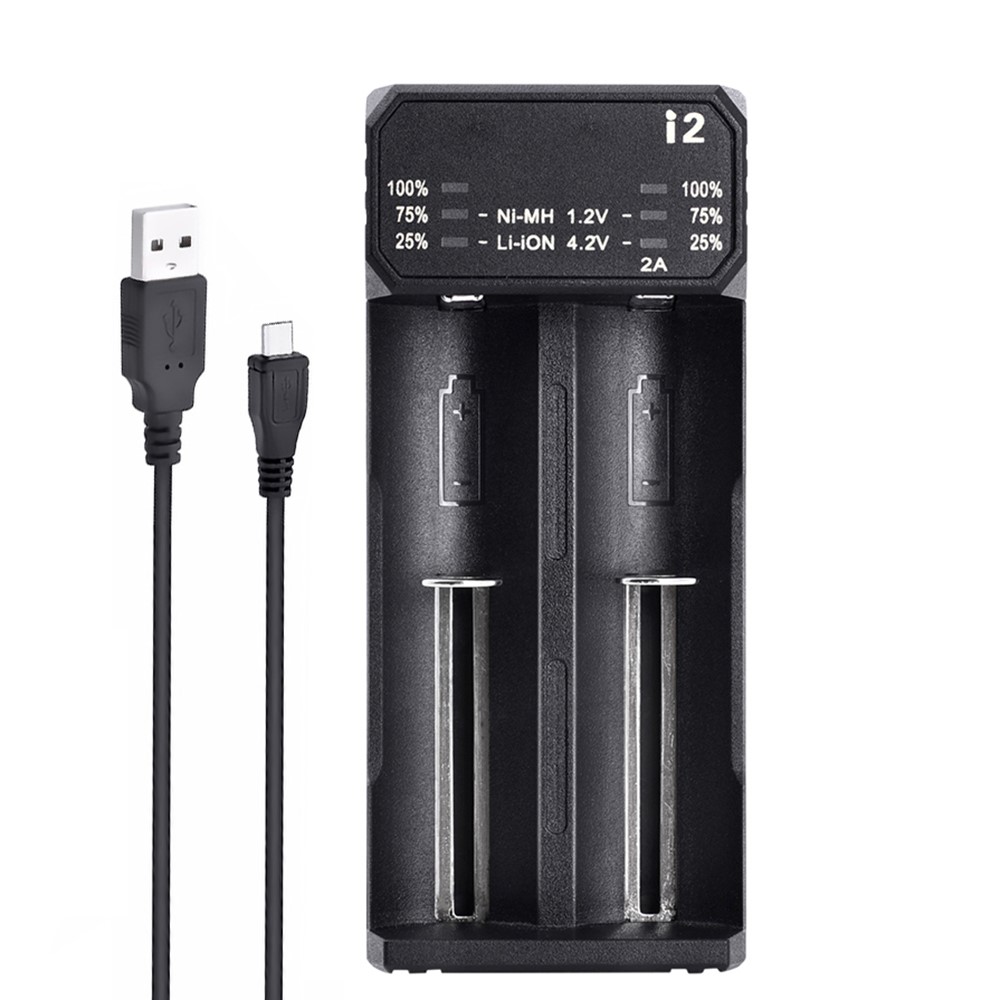 ESSAGER ECDQ-I201 2 Slot Rechargeable Battery Charger with LED Indicator for Lithium/Ni-MH Battery-6