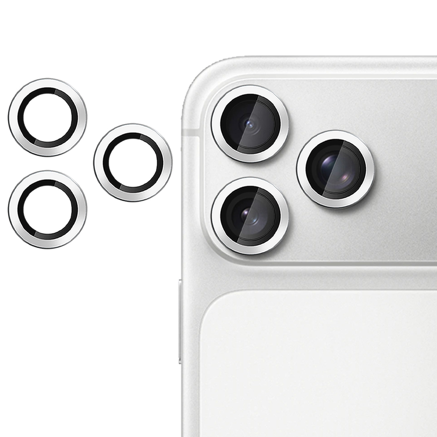 For iPhone 18 Pro Max / iPhone 18 Pro Camera Lens Protector Ultra Thin CD Vein Tempered Glass Lens Film - Silver