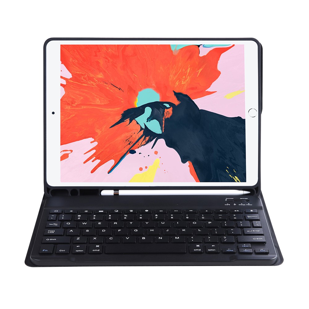 Bluetooth Keyboard Leather Stand Tablet Shell Case for iPad Pro 11-inch (2020)/(2018) - Black-2