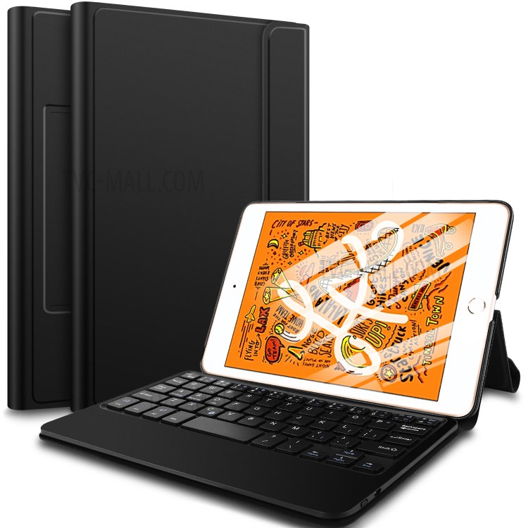 Bluetooth Keyboard with Stand Leather Protective Shell for iPad mini (2019) 7.9-inch/iPad Mini 5 - Black-10