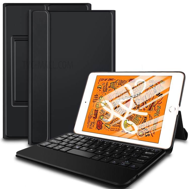 Bluetooth Keyboard with Stand Leather Protective Shell for iPad mini (2019) 7.9-inch/iPad Mini 5 - Black-11