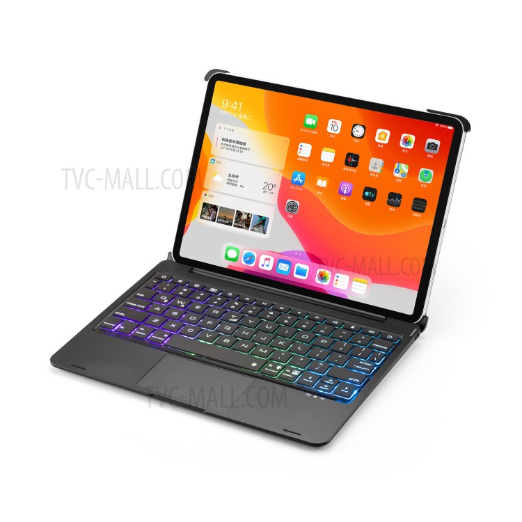 Aluminium Alloy Flip Bluetooth Backlight Keyboard with Tablet Stand Cover for iPad Pro 11-inch (2020)-12