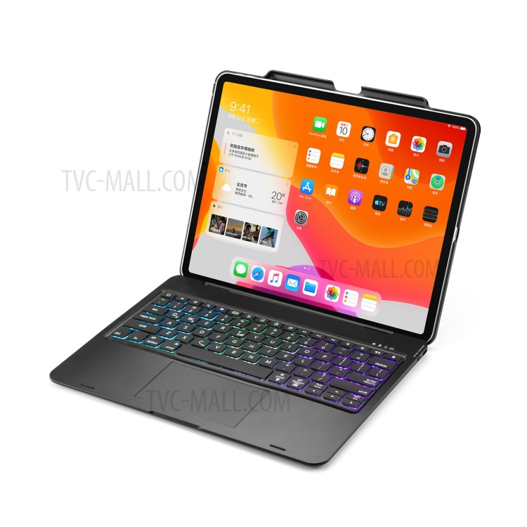 Flip Bluetooth Backlight Keyboard with Tablet Stand Cover for iPad Pro 12.9-inch (2020) - Black-12