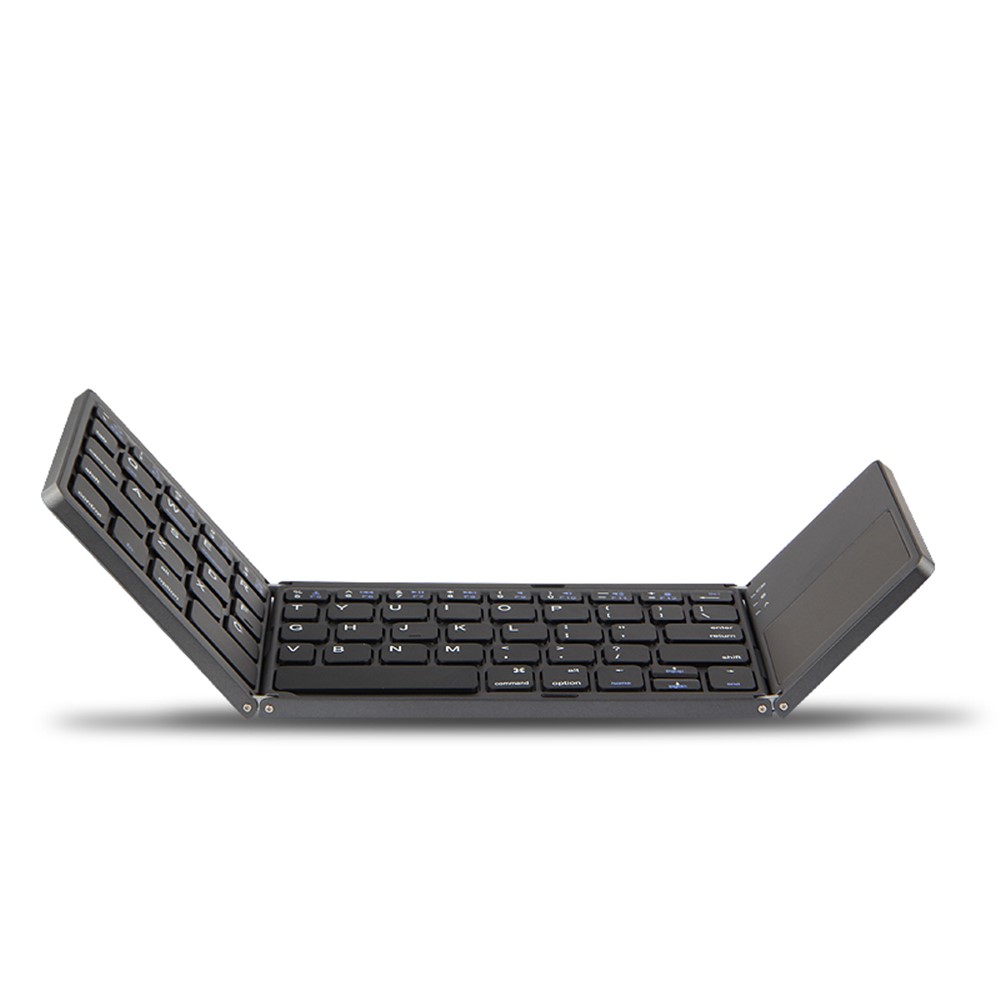 JIUYU Foldable Keyboard Bluetooth Folding Keyboard with Touchpad for iOS Android Windows Smartphone Tablet - Black-3