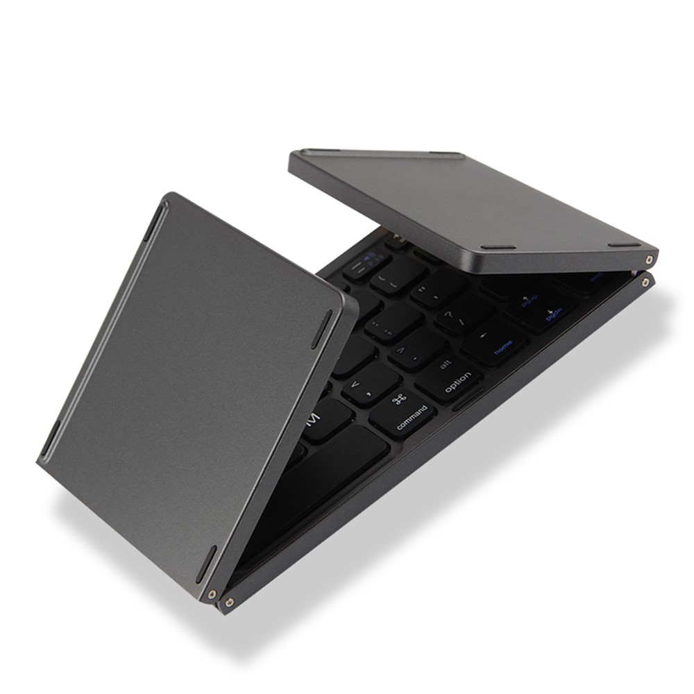 JIUYU Foldable Keyboard Bluetooth Folding Keyboard with Touchpad for iOS Android Windows Smartphone Tablet - Black-4