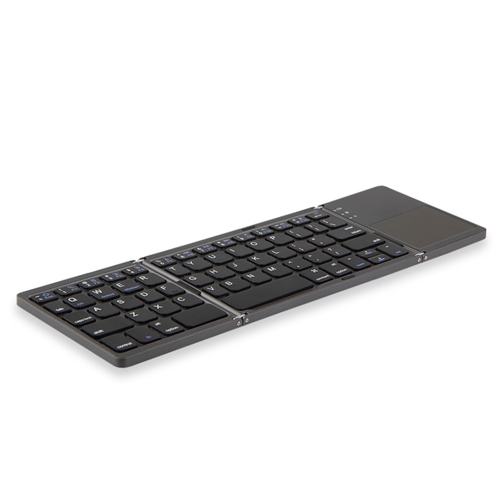 JIUYU Foldable Keyboard Bluetooth Folding Keyboard with Touchpad for iOS Android Windows Smartphone Tablet - Black-7