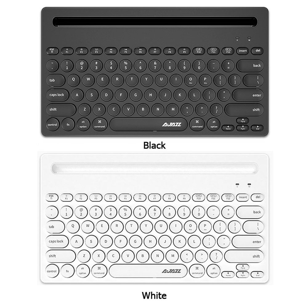 AJAZZ 320i 79 Keys Keyboard Wireless Bluetooth+2.4G Dual Mode Gaming Keyboard for MAC Laptop Notebook - Black-11