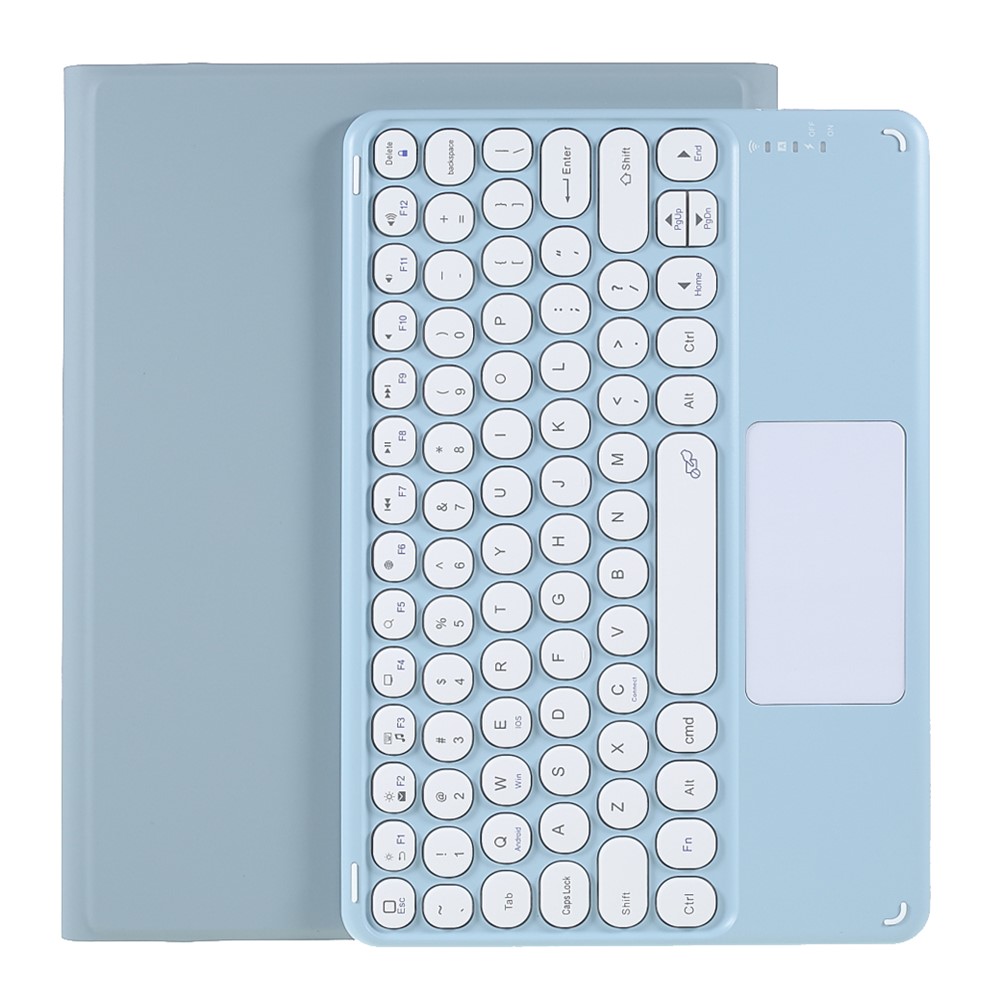 2 in 1 For iPad Pro 11 (2022) / (2021) / (2020) / (2018) Leather Tablet Case with Bluetooth-compatible Keyboard Protective Stand Tablet Cover with Pen Slot - Blue