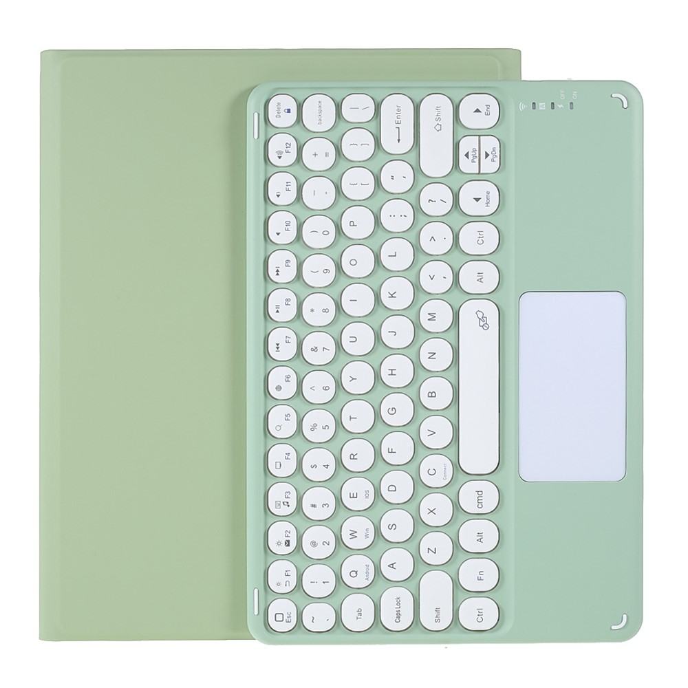 2 in 1 For iPad Pro 11 (2022) / (2021) / (2020) / (2018) Leather Tablet Case with Bluetooth-compatible Keyboard Protective Stand Tablet Cover with Pen Slot - Green