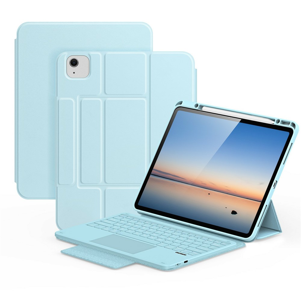 DUX DUCIS YK Series Wireless Keyboard Case for iPad Air 13 (2026) / (2025) / (2024) / iPad Pro 12.9 (2022) / (2021) / (2020) Detachable Trackpad Bluetooth-compatible Keyboard Cover - Blue
