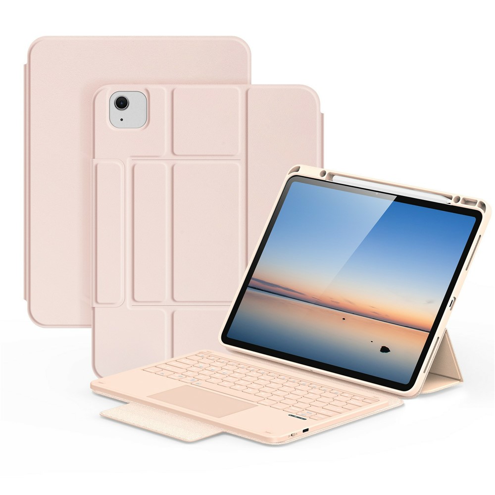 DUX DUCIS YK Series Wireless Keyboard Case for iPad Air 13 (2026) / (2025) / (2024) / iPad Pro 12.9 (2022) / (2021) / (2020) Detachable Trackpad Bluetooth-compatible Keyboard Cover - Pink