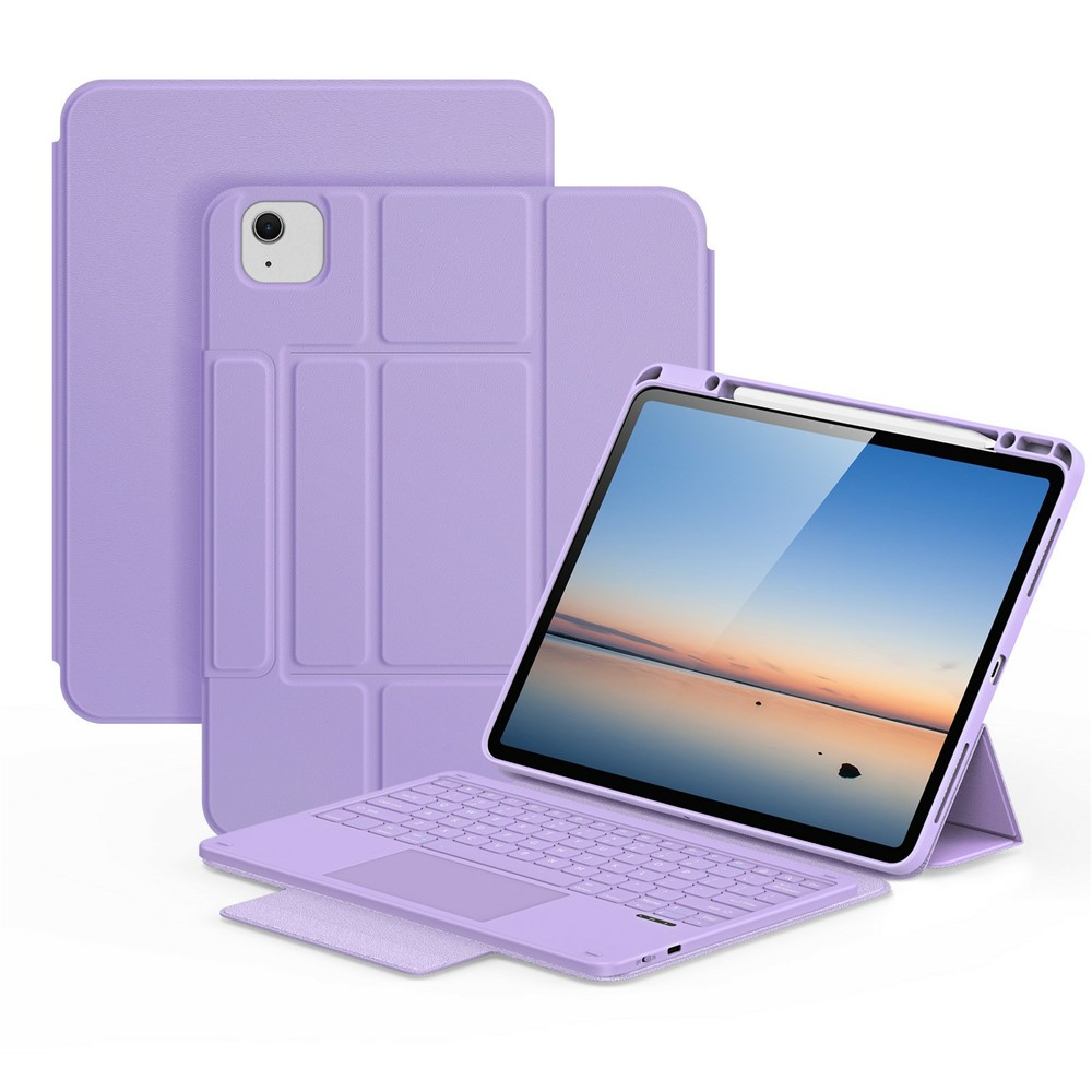 DUX DUCIS YK Series Wireless Keyboard Case for iPad Air 13 (2026) / (2025) / (2024) / iPad Pro 12.9 (2022) / (2021) / (2020) Detachable Trackpad Bluetooth-compatible Keyboard Cover - Purple