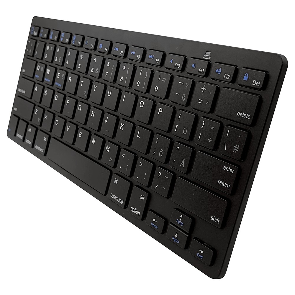 X5 Lightweight Ultra-thin Bluetooth Keyboard Portable Wireless Keyboard for Apple/Android OS (German) - Black-7
