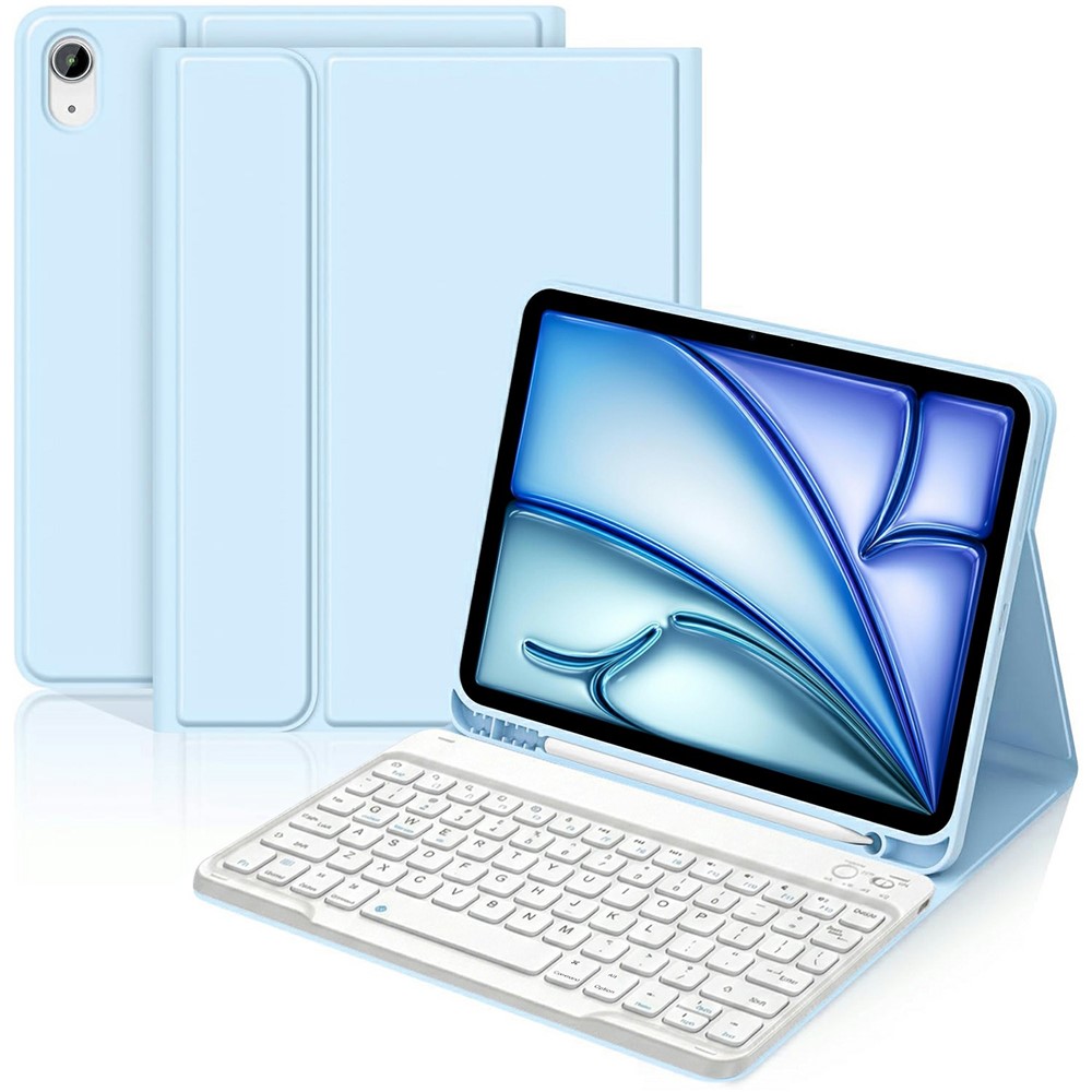 For iPad Air 11 (2026) / (2025) / (2024) / iPad Air (2022) / (2020) Magnetic Detachable Bluetooth-compatible Keyboard Case - Sky Blue